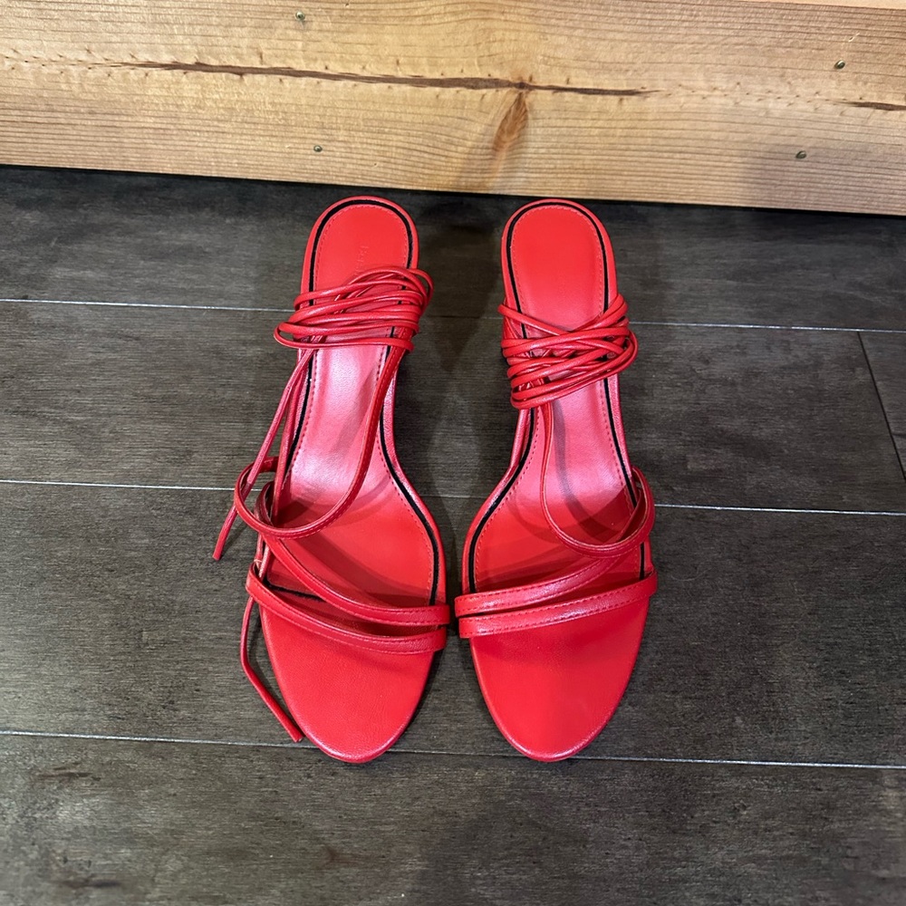 BERSHKA Red Strappy Sandal